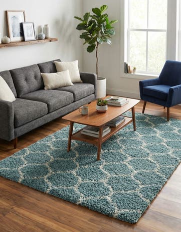 5' 3 x 8' Lattice Shag Rug