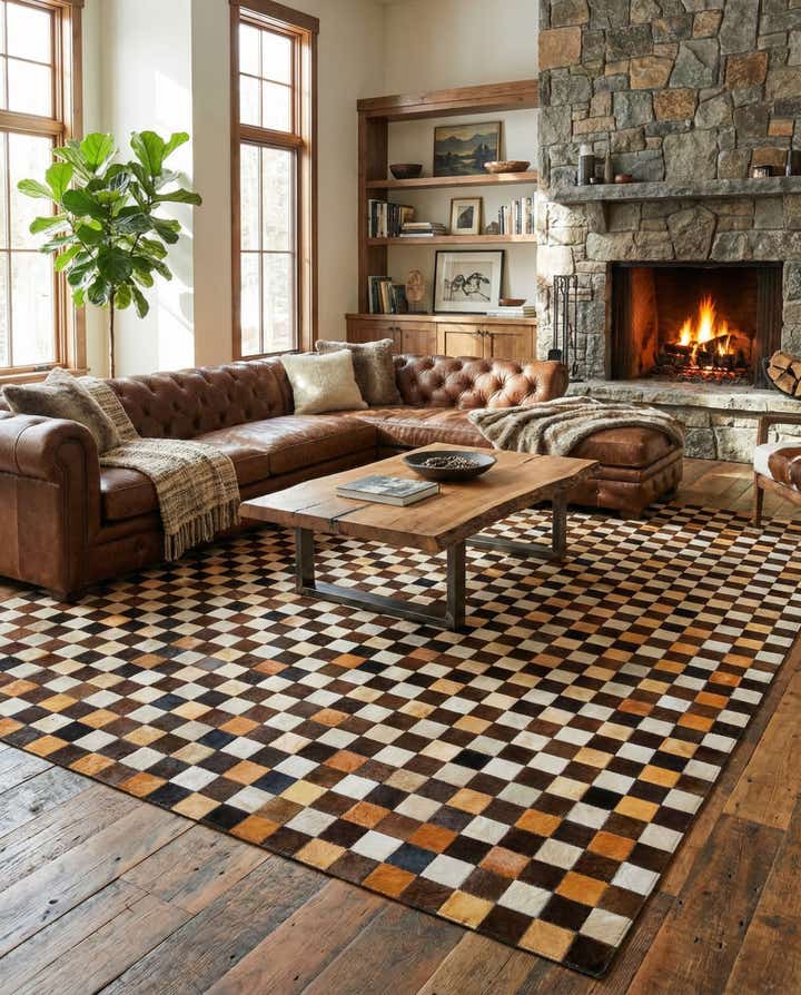 8' 2 x 9' 11 Cowhide - Patchwork Rug