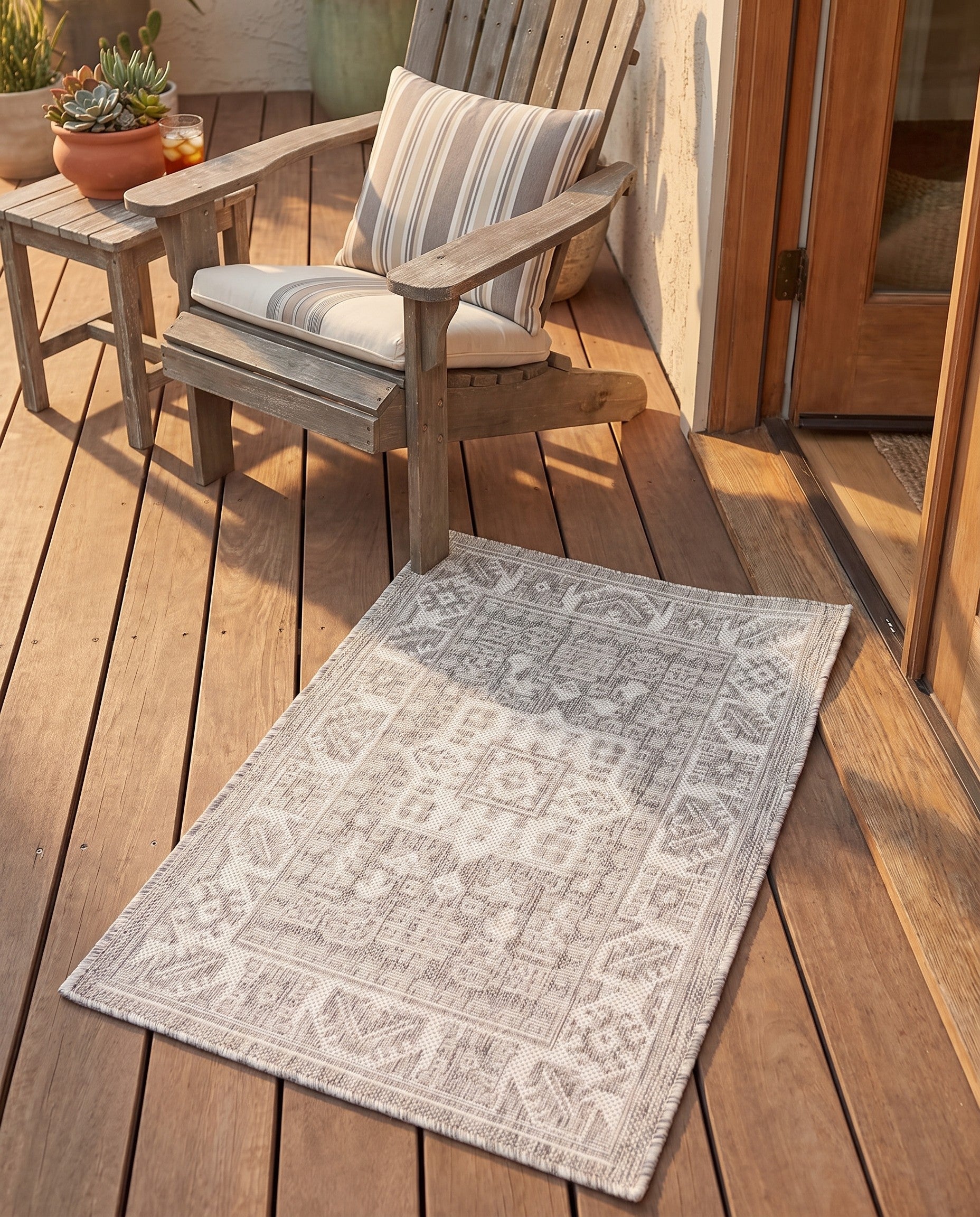 2' x 3' Easy-Clean Aztec Indoor / Outdoor Rug