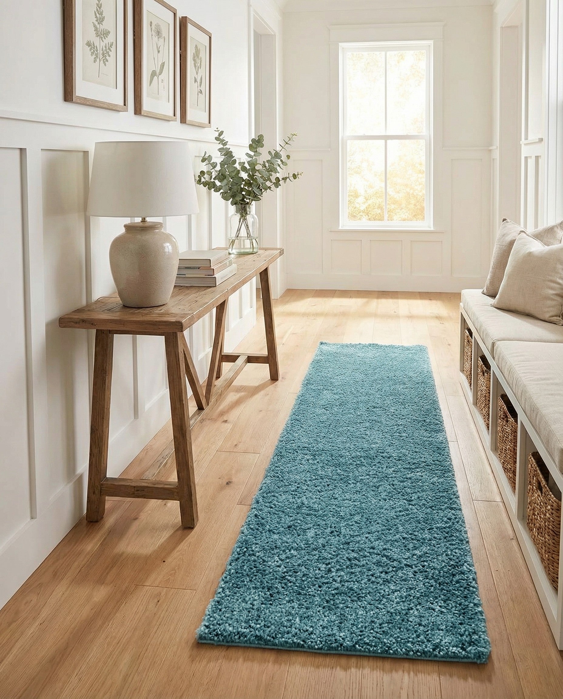  2' 7 x 13' Soft Solid Shag Runner Rug