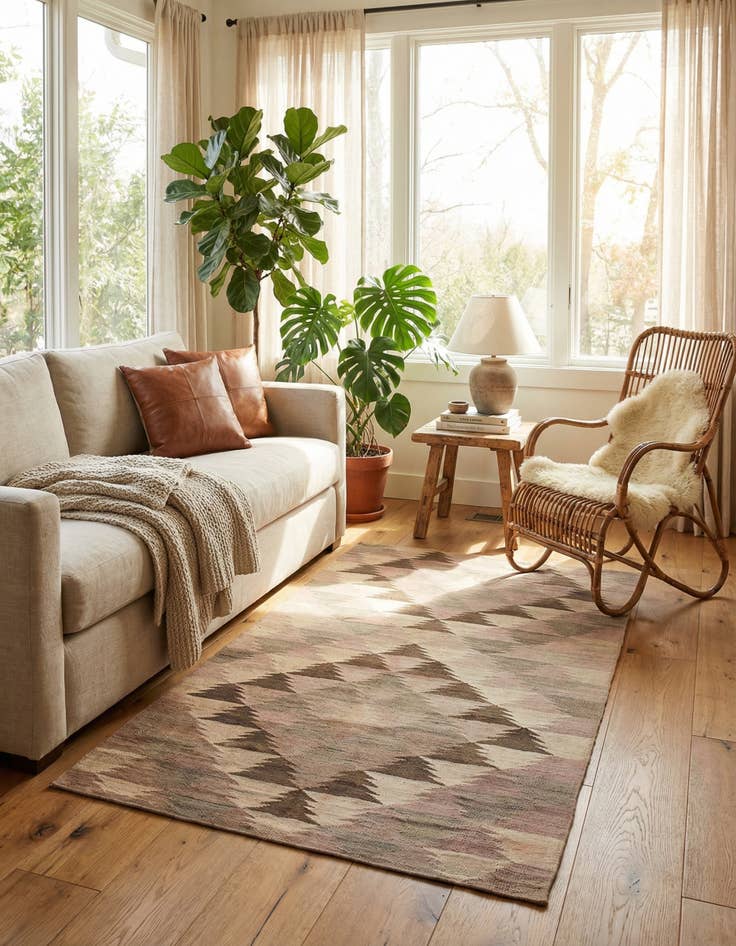 Detail image of 3' 2 x 5' 8  Hand Woven Kilim Fars Wool Rug