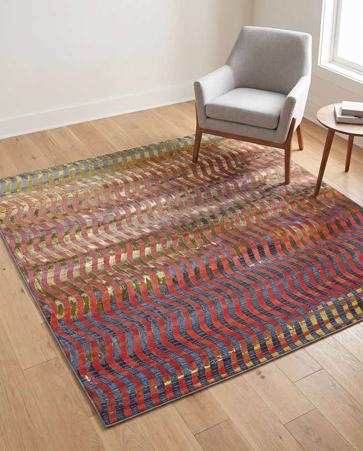 6' x 6' Easy-Clean Modern Indoor / Outdoor Square Rug