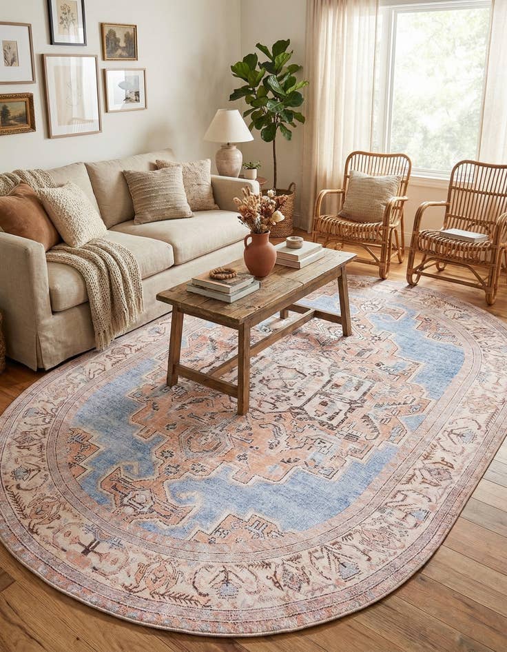 Detail image of 7' 6 x 10' 6 Timeless Oval Rug