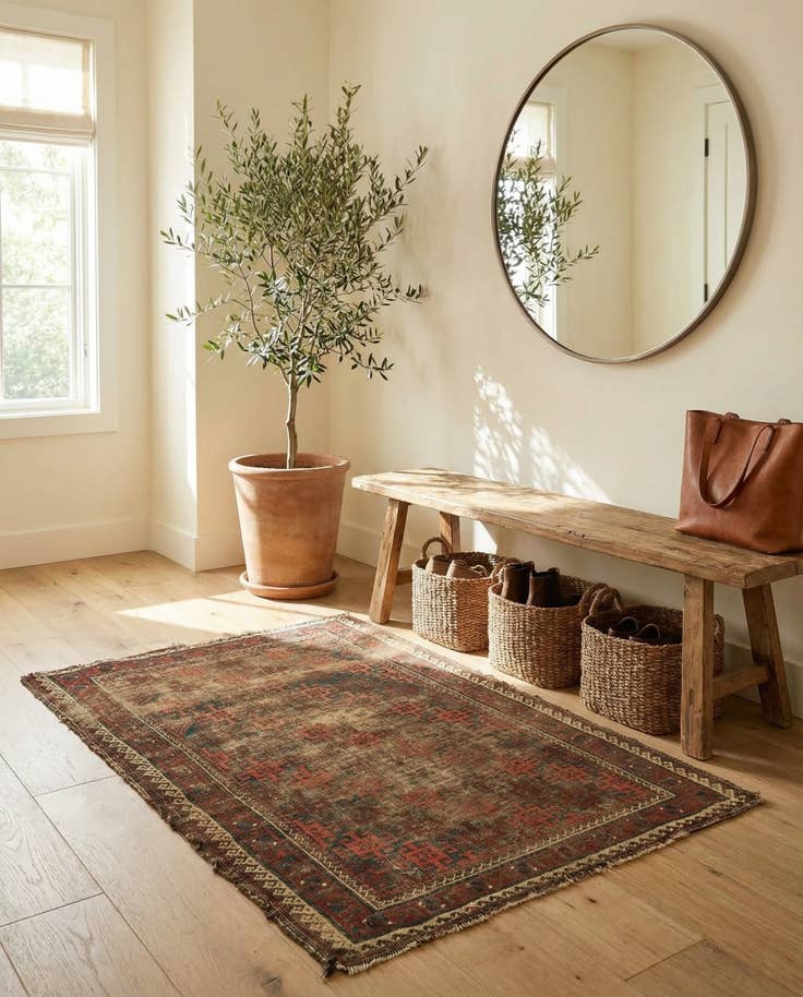 Detail image of 3' 5 x 4' 1 Hand Knotted Bakhtiar Persian Wool Rug