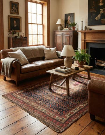 4' 3 x 5' 7 Hand Knotted Malayer Persian Wool Rug