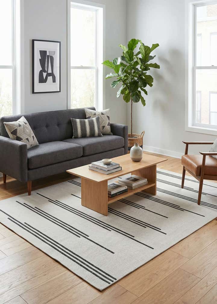 7' x 10' Easy-Clean Modern Indoor / Outdoor Rug