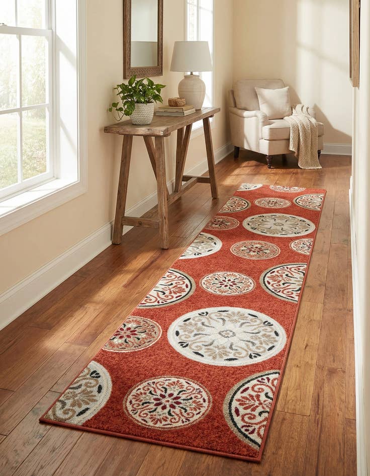 Detail image of 2' 7 x 12'  Washable Modern Indoor / Outdoor Runner Rug