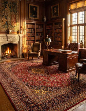 8' x 11' 1 Mashad Wool Rug