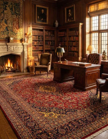 8' x 11' 1 Mashad Wool Rug