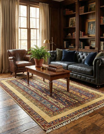 4' 9 x 6' 4 Hand Knotted Ariana Ziegler Rug