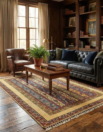 4' 9 x 6' 4 Hand Knotted Ariana Ziegler Rug