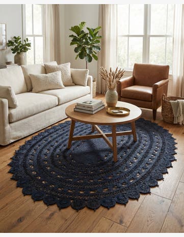 7' 10 x 10' Handmade Braided Jute Oval Rug