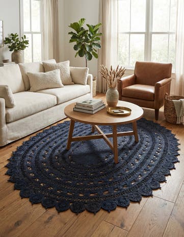 7' 10 x 10' Handmade Braided Jute Oval Rug
