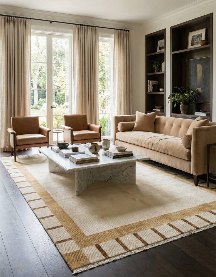 Detail image of 8' 2 x 11' 5  Hand Knotted Darya Wool Rug