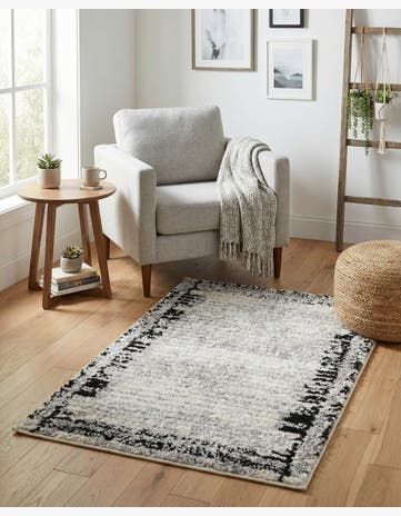 Black and White Tagine Rug