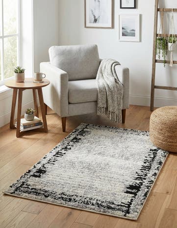 Black and White Tagine Rug