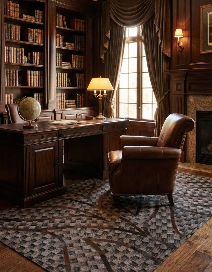 Detail image of 5' x 8' Cowhide Leather Rug