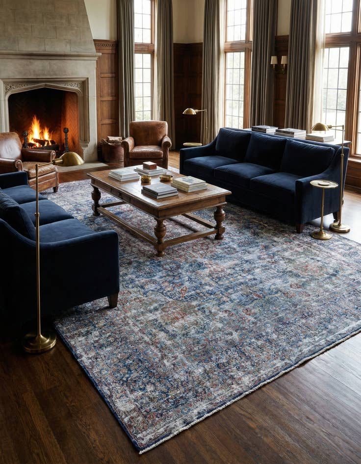 Detail image of 9' 9 x 13' Vintage Royal Wool Rug