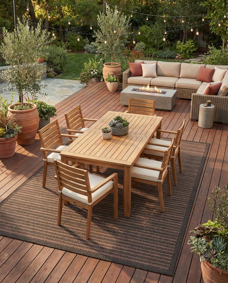 Detail image of 9' x 12' 2 Easy-Clean Border Indoor / Outdoor Rug