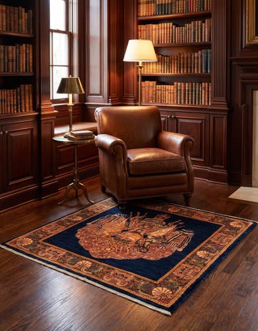 4' 4 x 4' 4 Luribaft Wool Square Rug