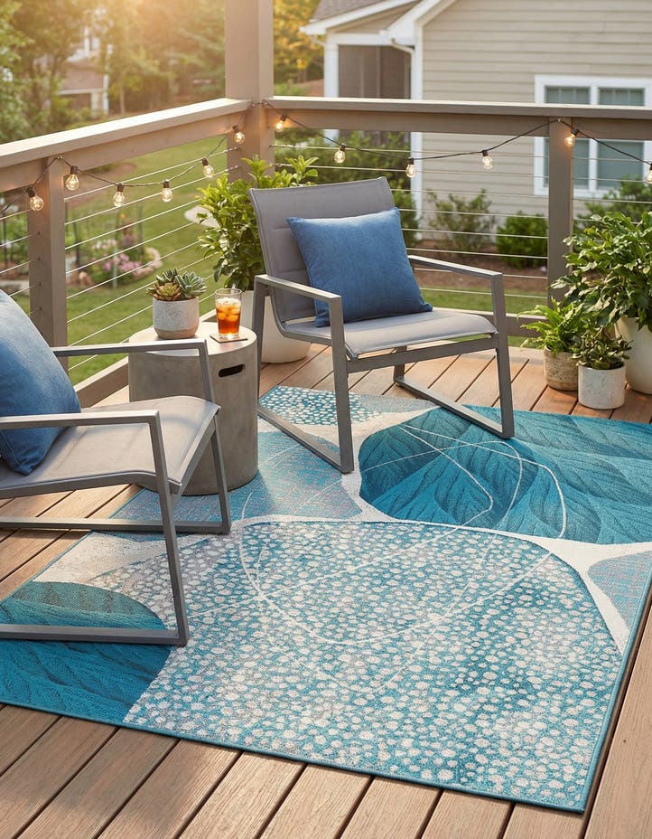 4' 1 x 6' 1 Easy-Clean Modern Indoor / Outdoor...