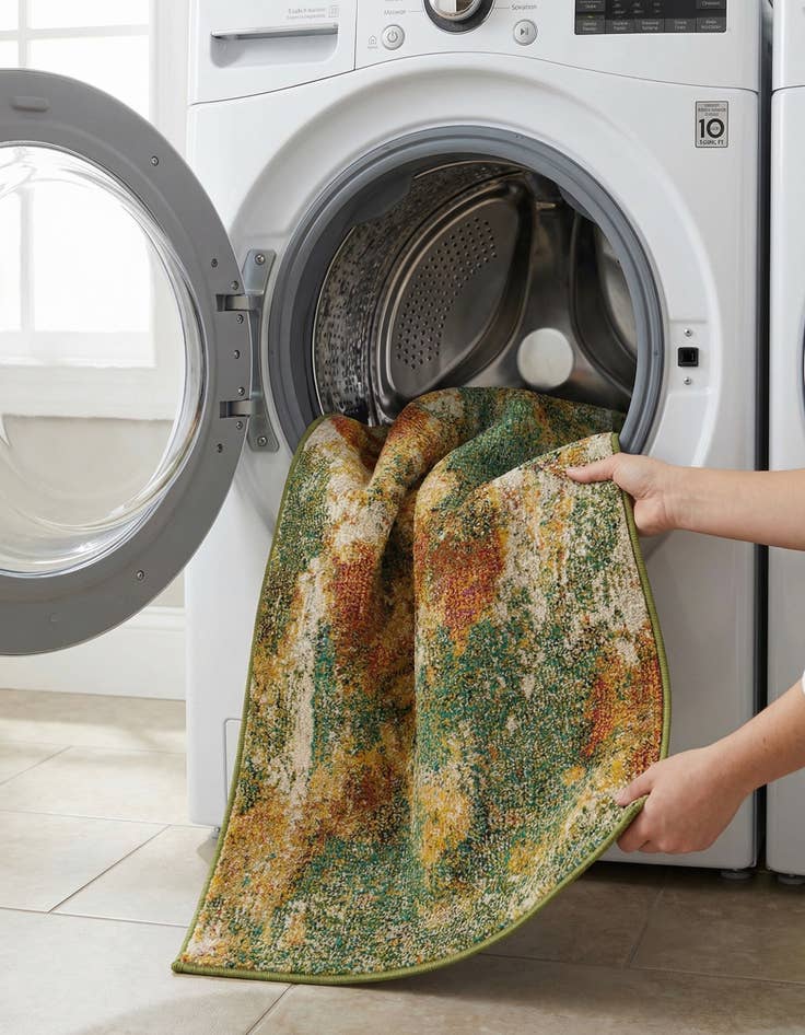 Detail image of 2' x 4'  Washable Haerfest Runner Rug