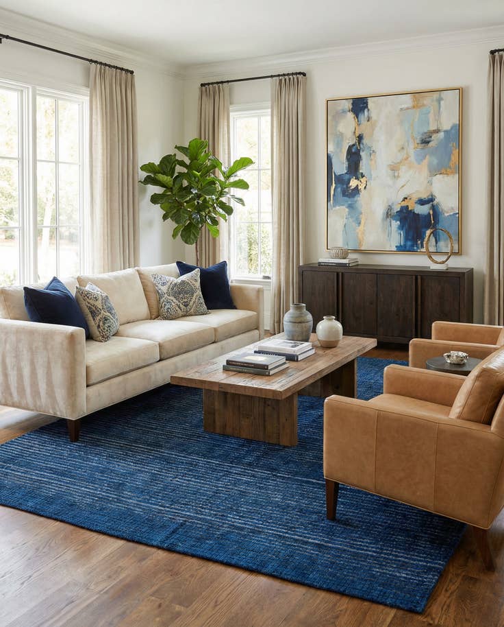 Detail image of 8' x 9' 9 Hand Knotted Darya Wool Rug