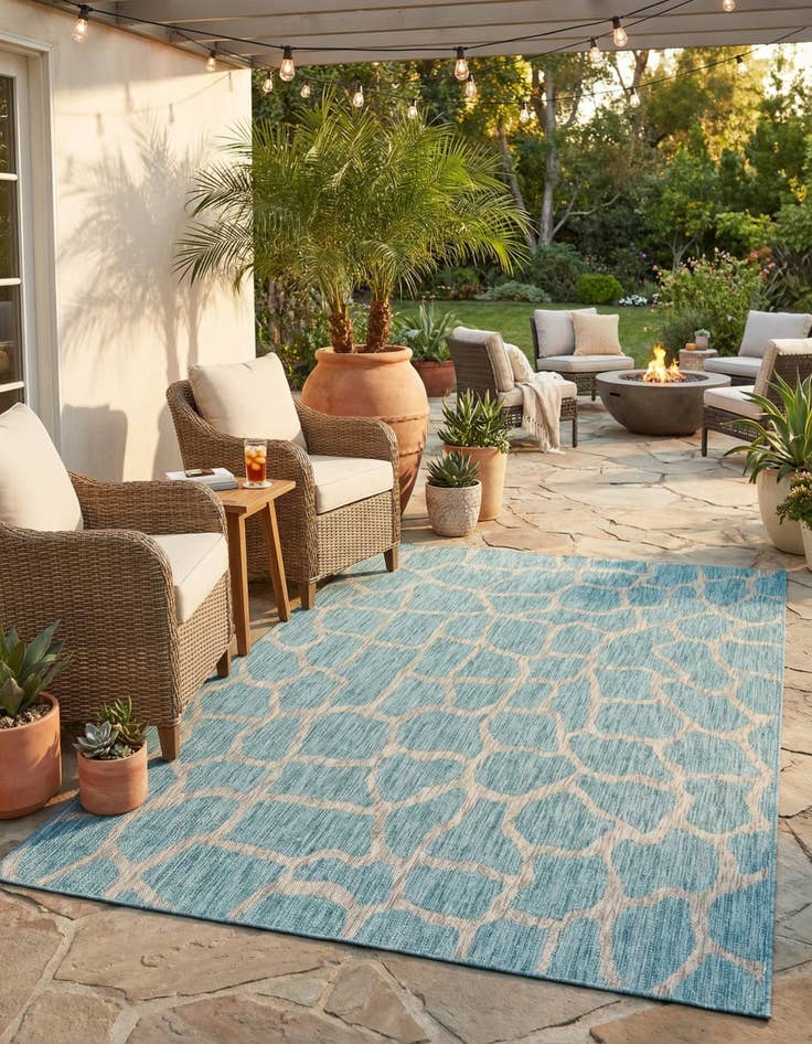 Detail image of 6' x 9'  Washable Safari Indoor / Outdoor Rug