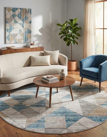 7' x 7' Leipzig Round Rug