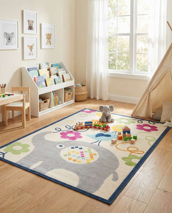 5' 3 x 7' 7 Easy-Clean Indoor / Outdoor Rug