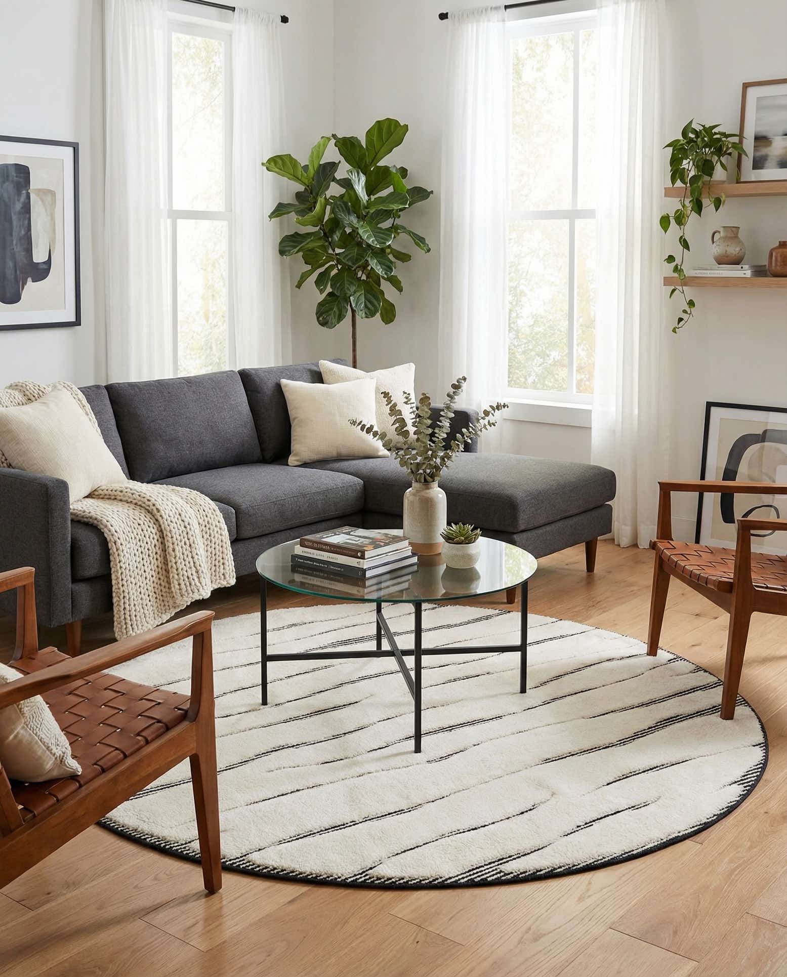 6' x 6' Prismatic Round Rug