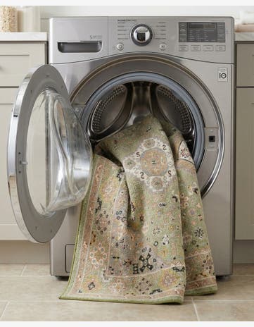 Light Green Kamala Washable Rug