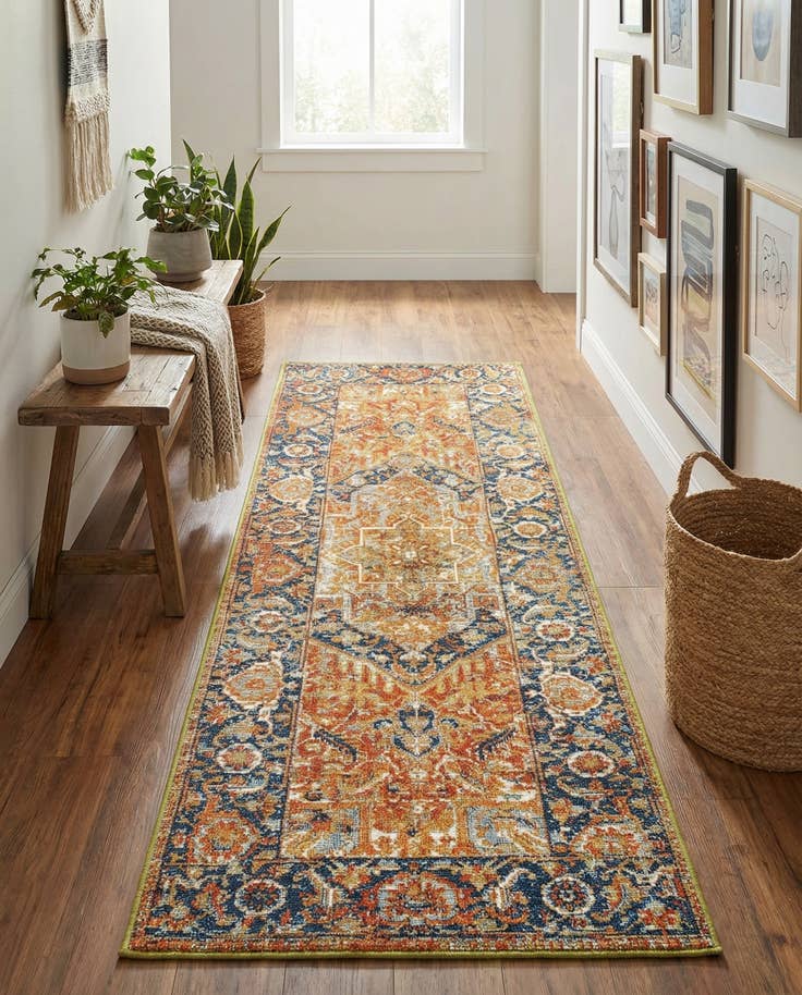 Detail image of 2' x 6' Easy-Clean Traditional Indoor / Outdoor Runner Rug