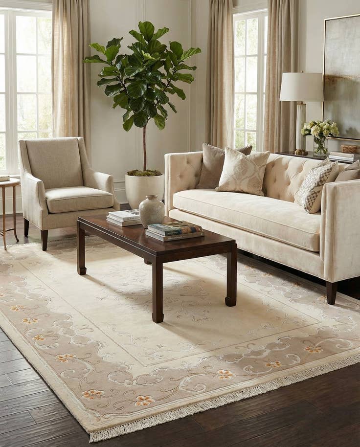 Detail image of 5' 9 x 7' 10 Hand Knotted Darya Wool Rug