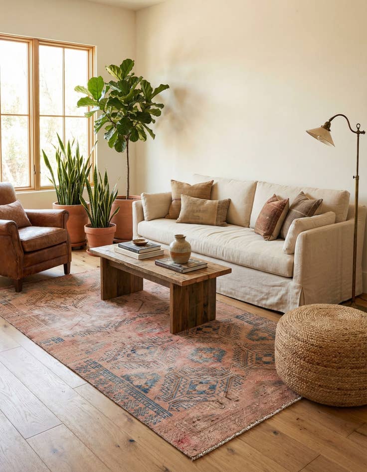 Detail image of  3' 9 x 6' 6  Hand Knotted Ultra Vintage Persian Wool Rug