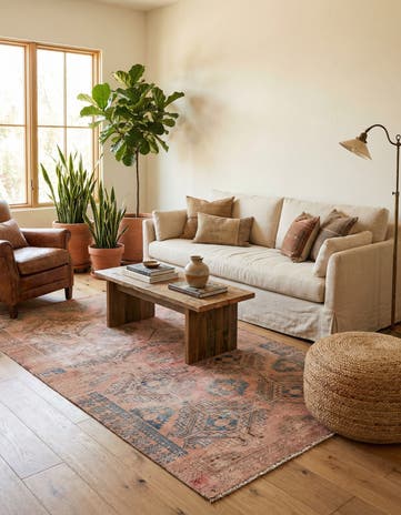3' 9 x 6' 6 Hand Knotted Ultra Vintage Persian Wool Rug