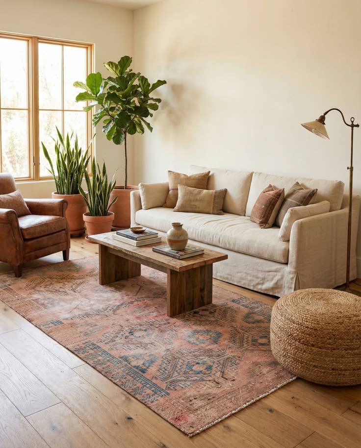 Detail image of 3' 9 x 6' 6 Hand Knotted Ultra Vintage Persian Wool Rug