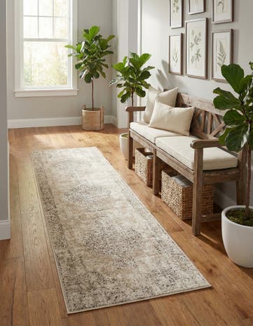 Ivory Oregon Runner Rug