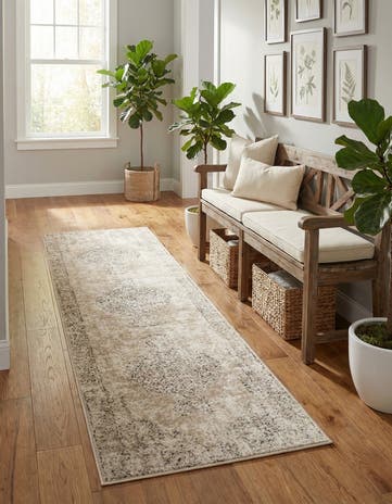 Ivory Oregon Runner Rug