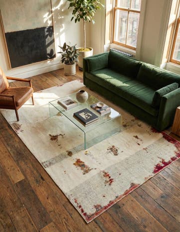 7' x 10' 6 Hand Knotted Ultra Vintage Persian Wool Rug