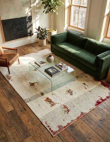 7' x 10' 6 Hand Knotted Ultra Vintage Persian Wool Rug