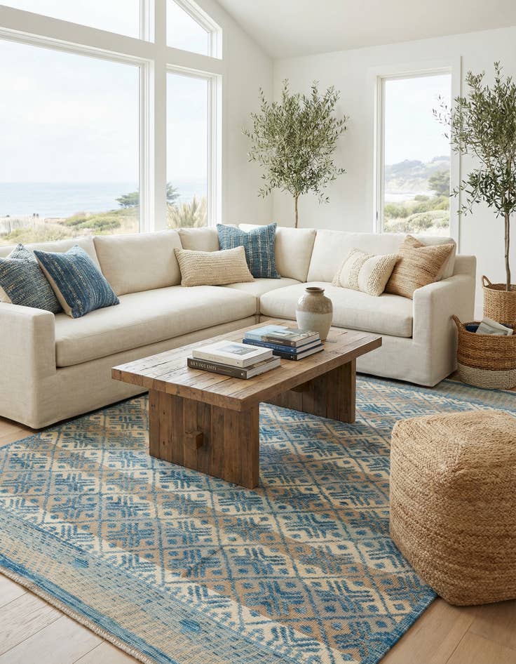 Detail image of  7' 8 x 10' 6  Hand Knotted Darya Wool Rug