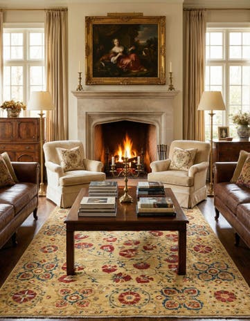 5' 2 x 6' 11 Hand Knotted Ariana Ziegler Oriental Rug
