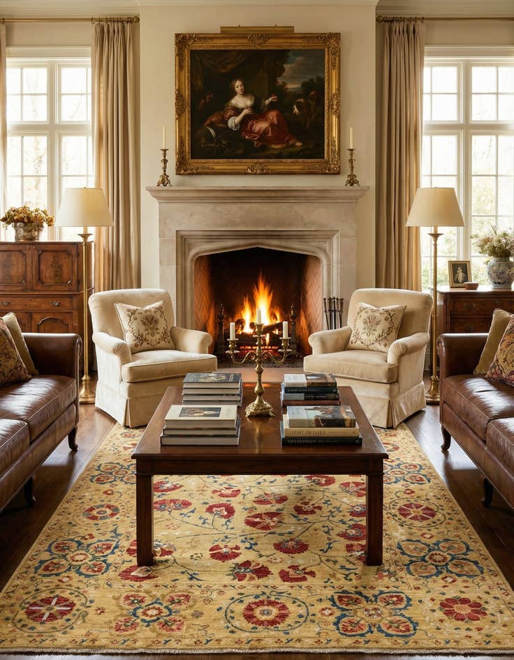 Detail image of 5' 2 x 6' 11  Hand Knotted Ariana Ziegler Oriental Rug