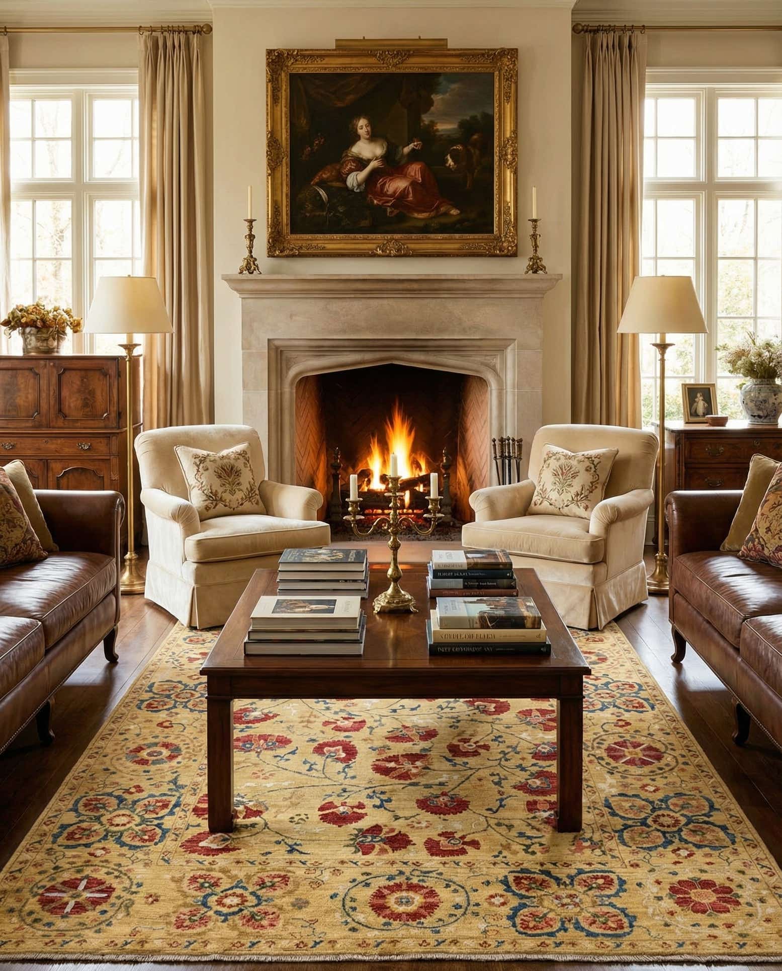 5' 2 x 6' 11 Hand Knotted Ariana Ziegler Oriental Rug