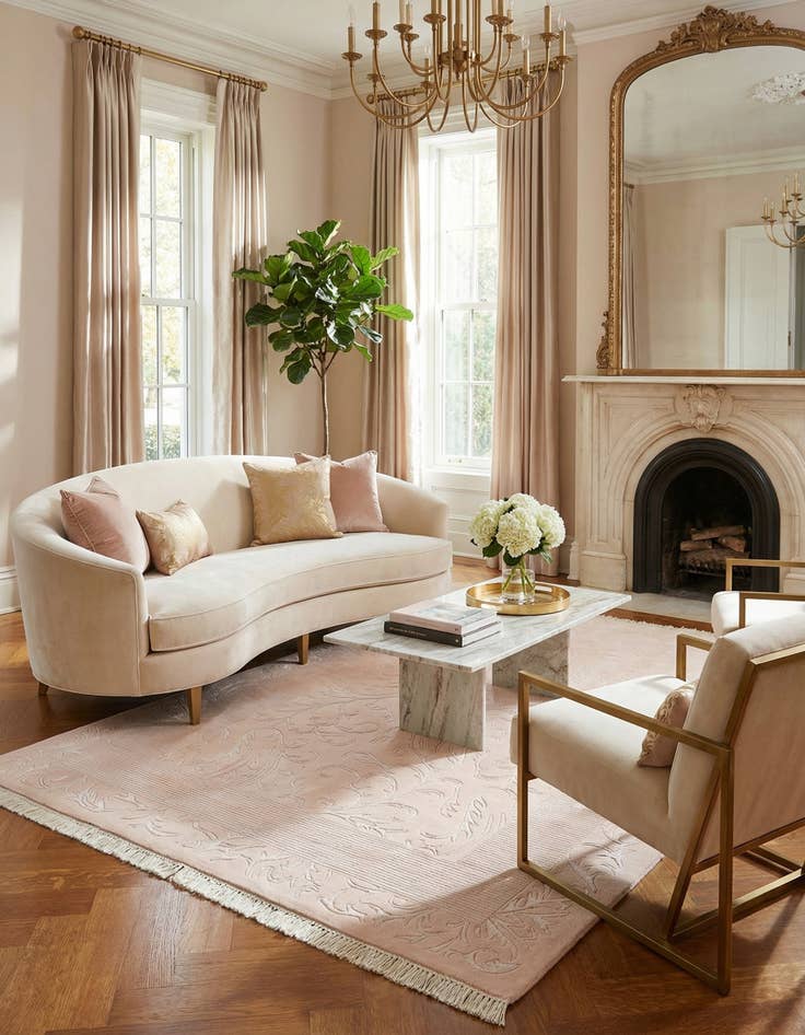 Detail image of  5' 7 x 7' 10  Hand Knotted Darya Wool Rug