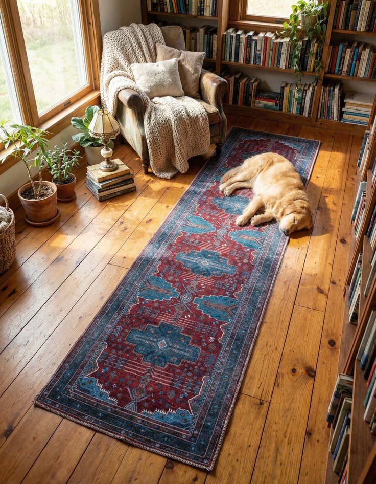 Detail image of 2' 7 x 13'  Washable Mangata Runner Rug