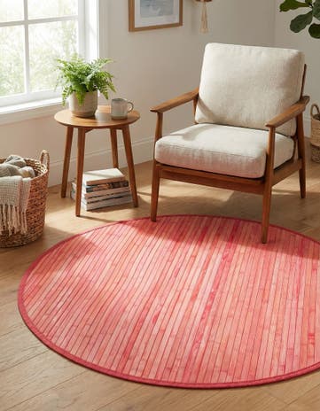 3' 3 x 3' 3 Bamboo Round Rug