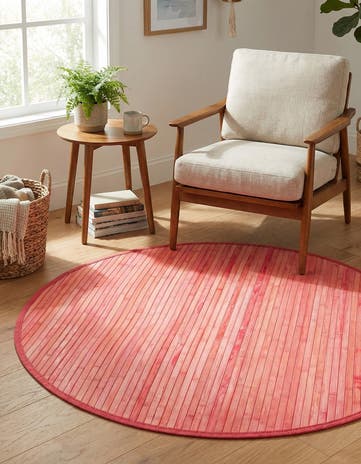 3' 3 x 3' 3 Bamboo Round Rug