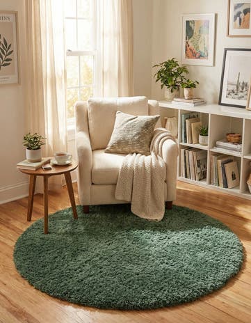 5' x 5' Infinity Shag Round Rug